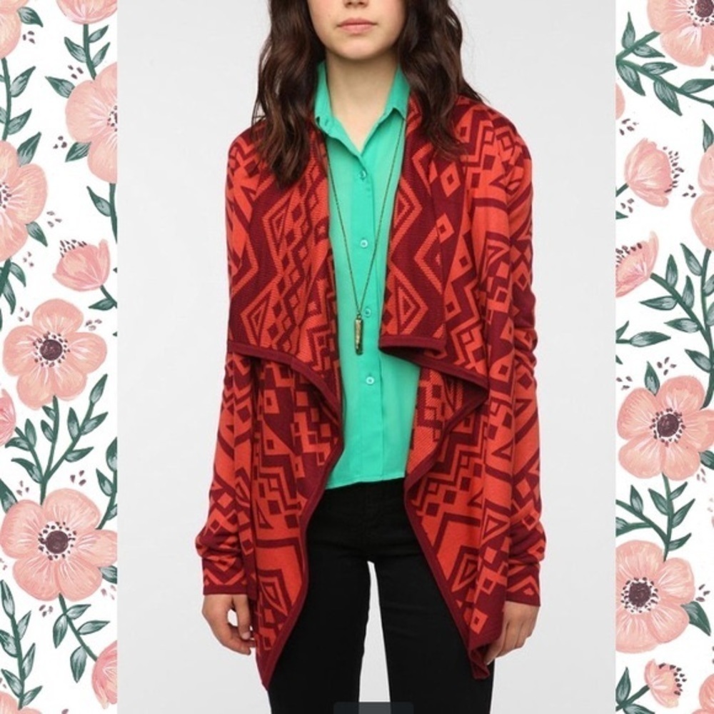 Staring At Stars Array Aztec Pattern Open Cardigan - image 1